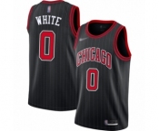 Youth Chicago Bulls #0 Coby White Swingman Black Finished Basketball Jersey - Statement Edition