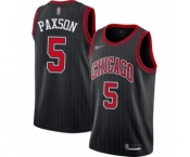 Youth Chicago Bulls #5 John Paxson Swingman Black Finished Basketball Jersey - Statement Edition