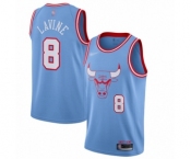 Youth Chicago Bulls #8 Zach LaVine Swingman Blue Basketball Jersey - 2019-20 City Edition