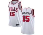 Youth Nike Chicago Bulls #15 Chandler Hutchison Swingman White NBA Jersey - Association Edition