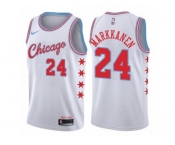 Youth Nike Chicago Bulls #24 Lauri Markkanen Swingman White NBA Jersey - City Edition