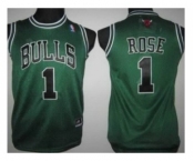 youth nba jerseys chicago bulls #1 rose green