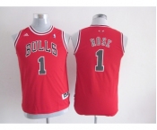 youth nba jerseys chicago bulls #1 rose red[revolution 30 swingman]