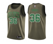 Men Nike Boston Celtics #36 Marcus Smart Green Salute to Service NBA Swingman Jersey