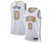 Men's Boston Celtics #0 Jayson Tatum White 2025-26 City Edition Swingman Stitched Basketball Jersey Men's Boston Celtics #0 Jayson Tatum White 2025-26 City Edition Swingman Stitched Basketball Jersey