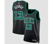 Men's Boston Celtics #13 Paul George Black Statement Edition Stitched Basketball Jersey Men's Boston Celtics #13 Paul George Black Statement Edition Stitched Basketball Jersey
