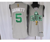 boston celtics #5 garnett grey