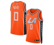 Men's Los Angeles Clippers #0 Bradley Beal Orange 2025-26 City Edition Swingman Stitched Jersey Men's Los Angeles Clippers #0 Bradley Beal Orange 2025-26 City Edition Swingman Stitched Jersey