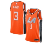 Men's Los Angeles Clippers #3 Chris Paul Orange 2025-26 City Edition Swingman Stitched Jersey Men's Los Angeles Clippers #3 Chris Paul Orange 2025-26 City Edition Swingman Stitched Jersey