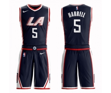 Women's Los Angeles Clippers #5 Montrezl Harrell Swingman Navy Blue Basketball Suit Jersey - City Edition