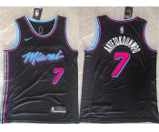Men's Miami Heat #7 Giannis Antetokounmpo Black 2026 Original Vice Nights Swingman Stitched Basketball Jersey Men's Miami Heat #7 Giannis Antetokounmpo Black 2026 Original Vice Nights Swingman Stitched Basketball Jersey