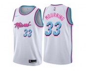 Women Nike Miami Heat #33 Alonzo Mourning Swingman White NBA Jersey - City Edition