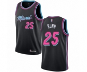 Women's Miami Heat #25 Kendrick Nunn Swingman Black Basketball Jersey - City Edition