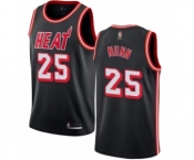 Women's Miami Heat #25 Kendrick Nunn Swingman Black Fashion Hardwood Classics Basketball Jersey