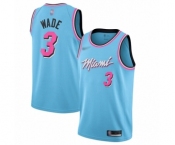 Women's Miami Heat #3 Dwyane Wade Swingman Blue Basketball Jersey - 2019-20 City Edition