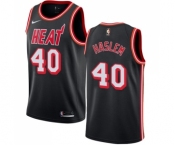 Women's Miami Heat #40 Udonis Haslem Authentic Black Black Fashion Hardwood Classics Basketball Jersey