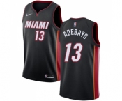 Women's Nike Miami Heat #13 Edrice Adebayo Swingman Black Road NBA Jersey - Icon Edition