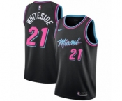 Women's Nike Miami Heat #21 Hassan Whiteside Swingman Black NBA Jersey - City Edition