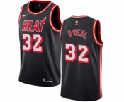 Women's Nike Miami Heat #32 Shaquille O'Neal Swingman Black Black Fashion Hardwood Classics NBA Jersey