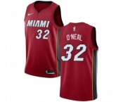 Women's Nike Miami Heat #32 Shaquille O'Neal Swingman Red NBA Jersey Statement Edition