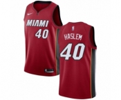 Women's Nike Miami Heat #40 Udonis Haslem Swingman Red NBA Jersey Statement Edition