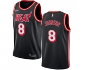 Women's Nike Miami Heat #8 Tyler Johnson Swingman Black Black Fashion Hardwood Classics NBA Jersey