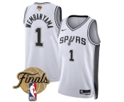 Men's San Antonio Spurs #1 Victor Wembanyama White 2026 Finals Patch Association Edition Stitched Basketball Jersey Men's San Antonio Spurs #1 Victor Wembanyama White 2026 Finals Patch Association Edition Stitched Basketball Jersey