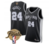 Men's San Antonio Spurs #24 Devin Vassell Black 2026 Finals Patch Icon Edition Stitched Basketball Jersey