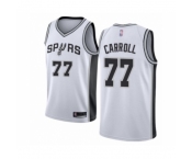 Men's San Antonio Spurs #77 DeMarre Carroll Authentic White Basketball Jersey - Association Edition