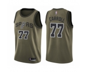 Men's San Antonio Spurs #77 DeMarre Carroll Swingman Green Salute to Service Basketball Jersey