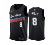 Men's San Antonio Spurs Black #8 Patty Mills Black City Edition Fiesta 2020-21 Stitched Basketball Jersey