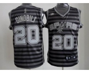 nba san antonio spurs #20 ginobili grey[black strip]