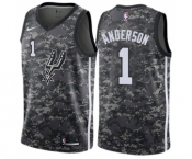 Women's Nike San Antonio Spurs #1 Kyle Anderson Swingman Camo NBA Jersey - City Edition
