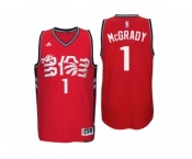 Men's Adidas Toronto Raptors #1 Tracy Mcgrady Authentic Red Chinese New Year NBA Jersey