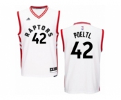 Men's Adidas Toronto Raptors #42 Jakob Poeltl Swingman White Home NBA Jersey