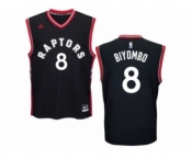 Men's Adidas Toronto Raptors #8 Bismack Biyombo Swingman Black Alternate NBA Jersey