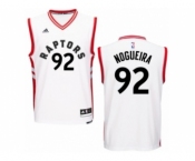 Men's Adidas Toronto Raptors #92 Lucas Nogueira Authentic White Home NBA Jersey
