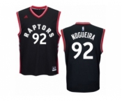 Men's Adidas Toronto Raptors #92 Lucas Nogueira Swingman Black Alternate NBA Jersey