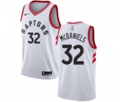 Men's Nike Toronto Raptors #32 KJ McDaniels Authentic White NBA Jersey - Association Edition
