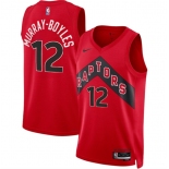 Men's Toronto Raptors #12 Collin Murray-Boyles Red 2025 Draft Icon Edition Stitched Basketball Jersey
