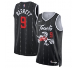 Men's Toronto Raptors #9 RJ Barrett Black 2025-26 City Edition Stitched Basketball Jersey