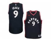 Men's Toronto Raptors #9 Serge Ibaka adidas Black Player Swingman Alternate Jersey