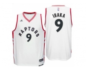 Men's Toronto Raptors #9 Serge Ibaka adidas White Swingman Home Jersey