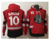Toronto Raptors #10 DeMar DeRozan Red Name & Number Pullover NBA Hoodie