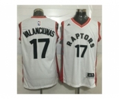 Toronto Raptors #17 Jonas Valanciunas White Stitched NBA Jersey