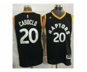 Toronto Raptors #20 Bruno Caboclo Black Gold Stitched NBA Jersey