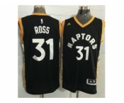 Toronto Raptors #31 Terrence Ross Black Gold Stitched NBA Jersey
