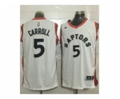 Toronto Raptors #5 DeMarre Carroll White Stitched NBA Jersey