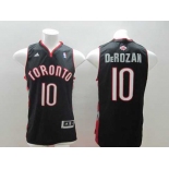 nba toronto raptors #10 derozan black[revolution 30 swingman]