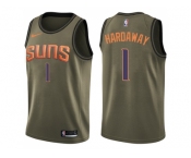 Men Nike Phoenix Suns #1 Penny Hardaway Green Salute to Service NBA Swingman Jersey